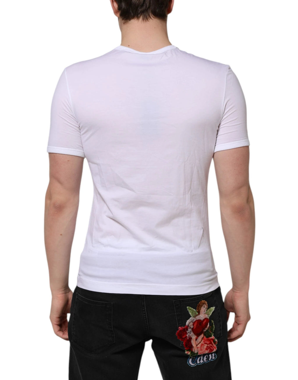 Dolce & Gabbana White Short Sleeves V-neck Underwear T-shirt by Dolce & Gabbana