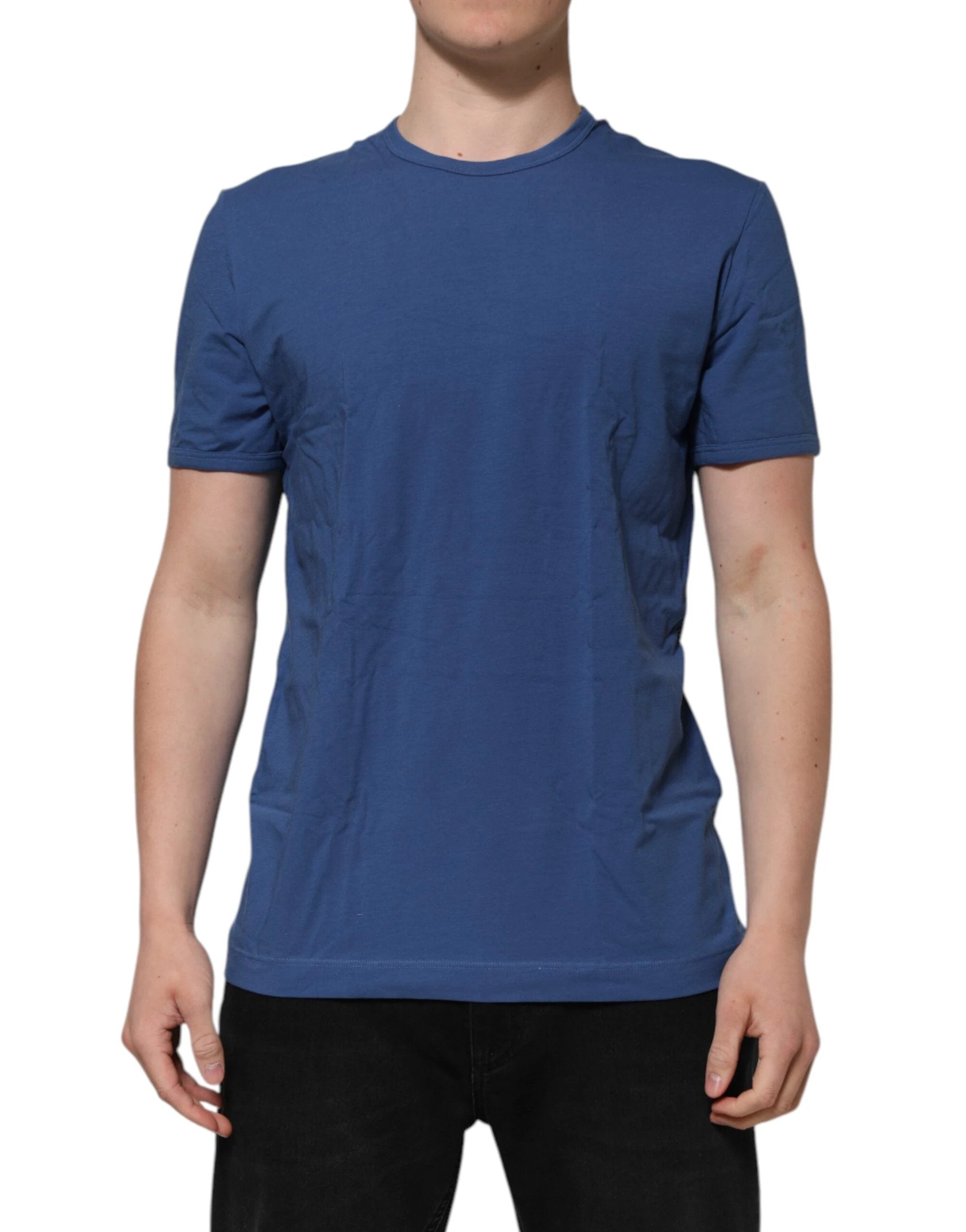 Dolce & Gabbana Blue Cotton Men Round Neck Underwear T-shirt by Dolce & Gabbana