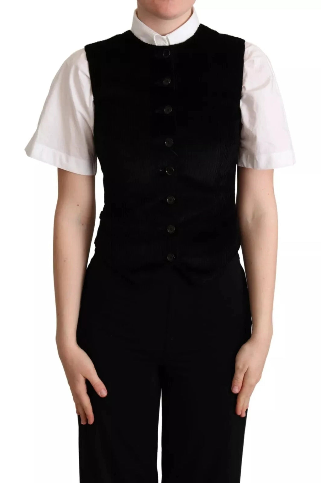 Dolce & Gabbana Black Brown Leopard Print Waistcoat Vest by Dolce & Gabbana