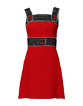 Dolce & Gabbana Red Wool Sleeveless A-line Flared Mini Dress by Dolce & Gabbana