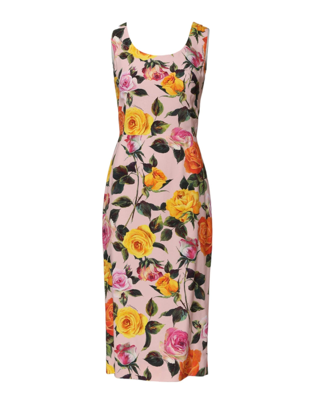 Dolce & Gabbana Multicolor Floral Knee Length Sheath Dress by Dolce & Gabbana