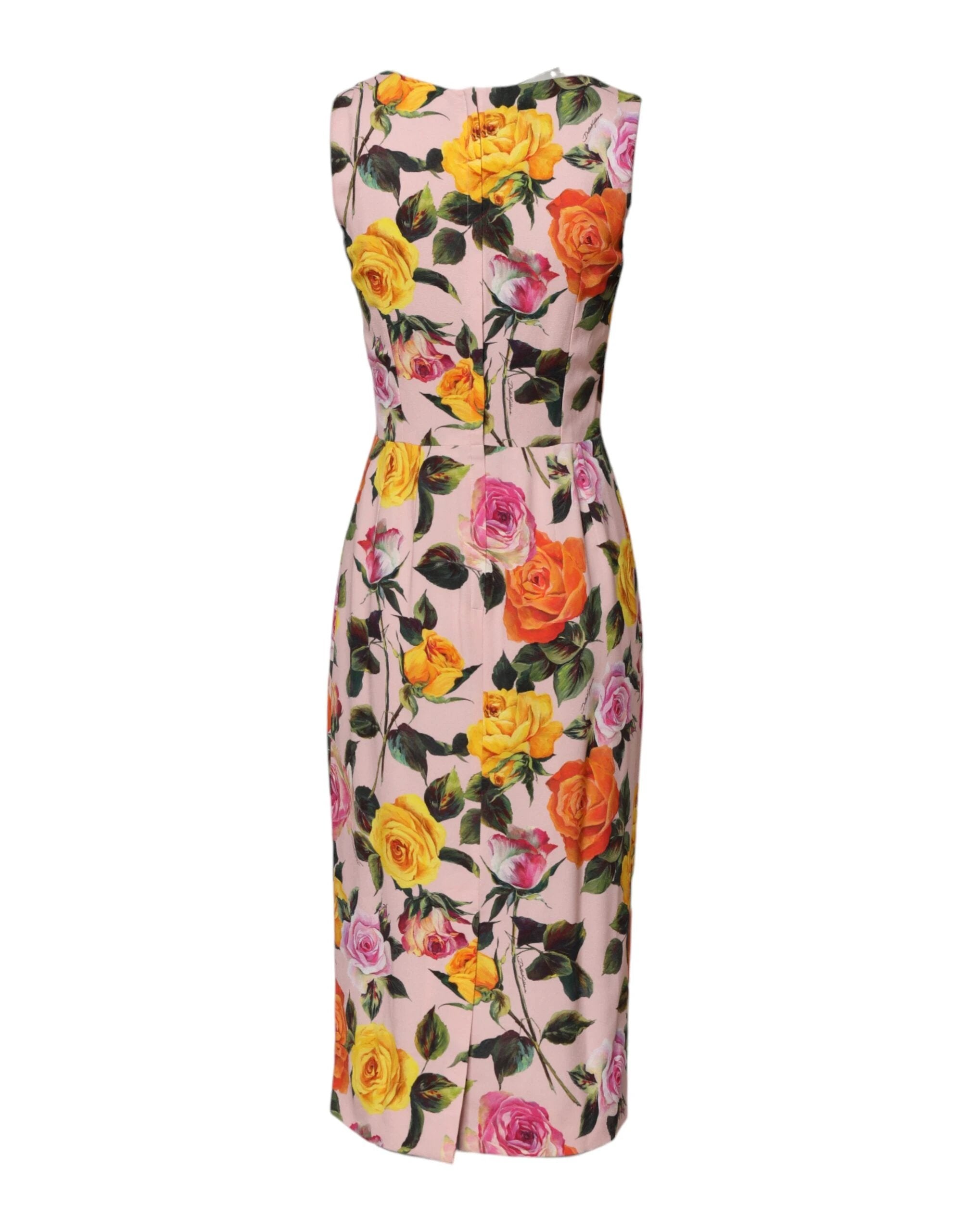 Dolce & Gabbana Multicolor Floral Knee Length Sheath Dress by Dolce & Gabbana