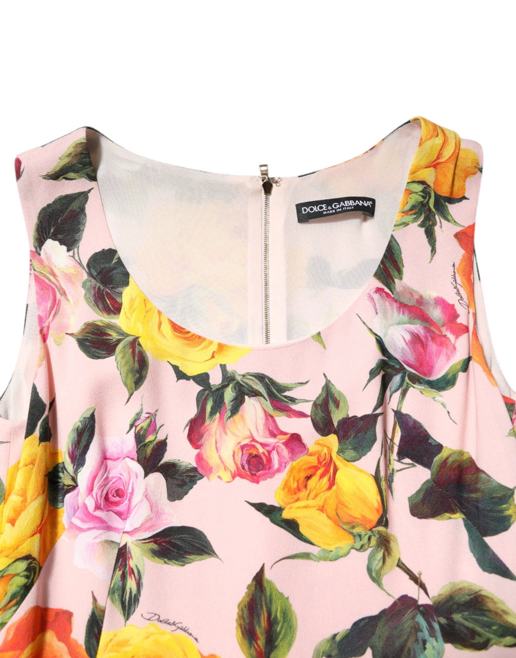 Dolce & Gabbana Multicolor Floral Knee Length Sheath Dress by Dolce & Gabbana