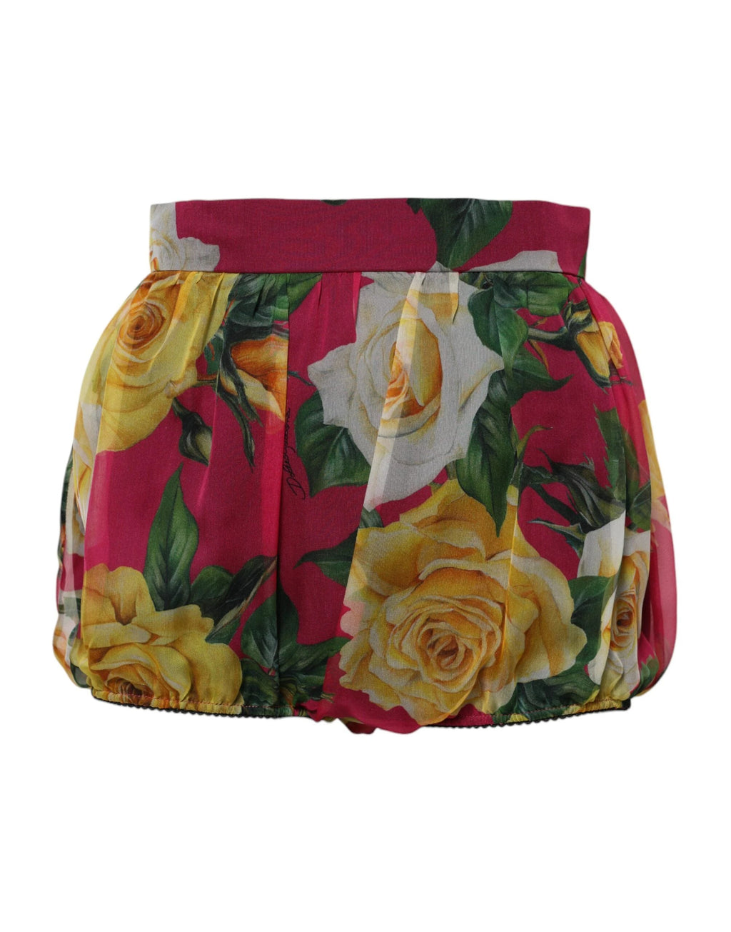 Dolce & Gabbana Red Floral High Waist Women Hot Pants Shorts by Dolce & Gabbana