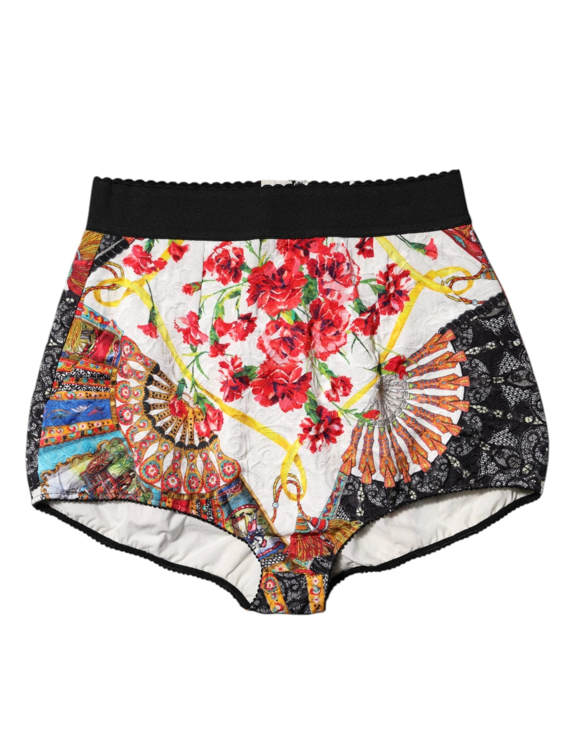 Dolce & Gabbana Multicolor Floral High Waist Hot Pants Shorts by Dolce & Gabbana