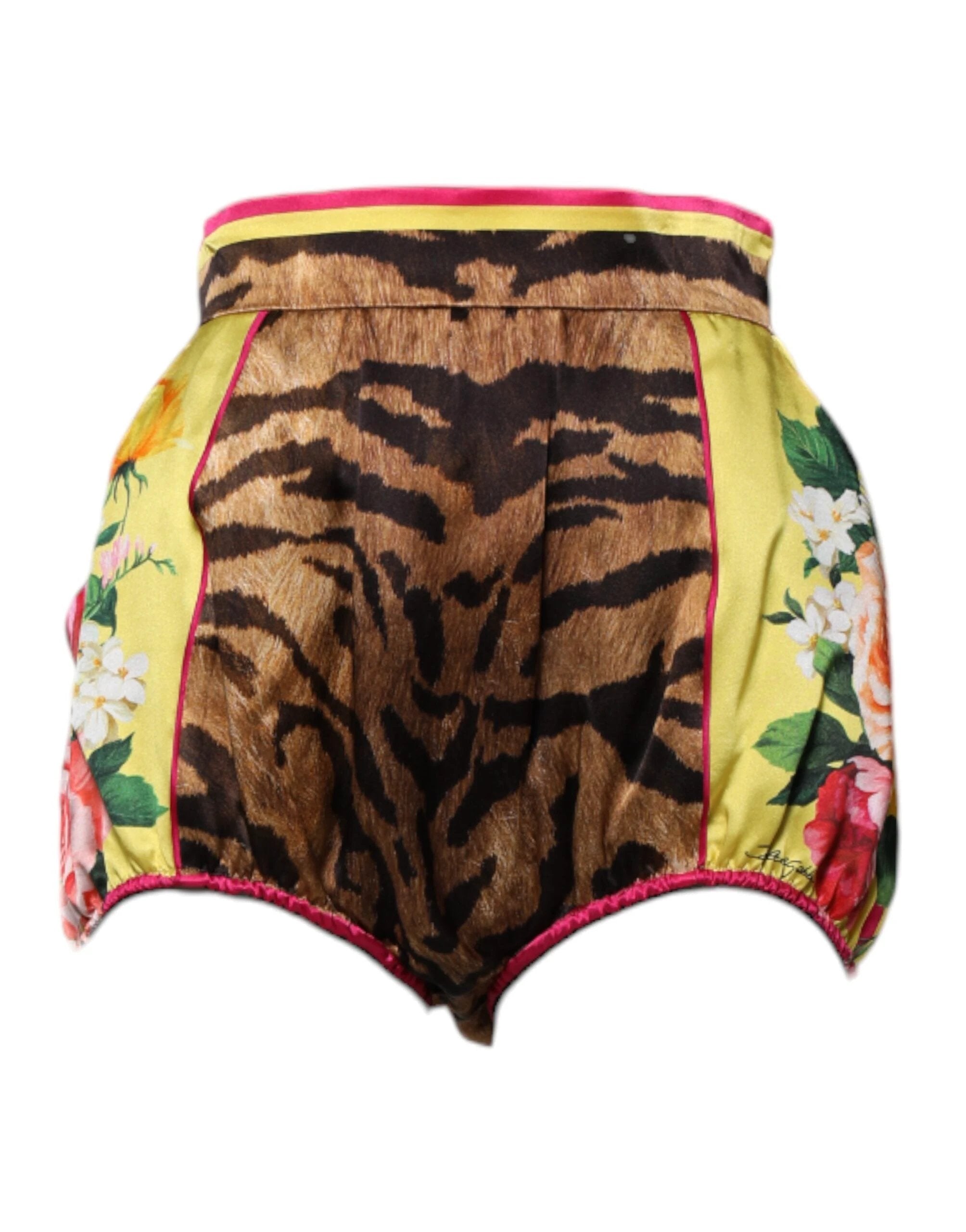 Dolce & Gabbana Multicolor Floral High Waist Hot Pants Shorts by Dolce & Gabbana
