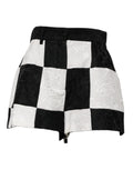 Dolce & Gabbana Black White Floral Brocade Hot Pants Shorts by Dolce & Gabbana