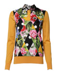 Dolce & Gabbana Multicolor Floral Long Sleeves Polo Top by Dolce & Gabbana