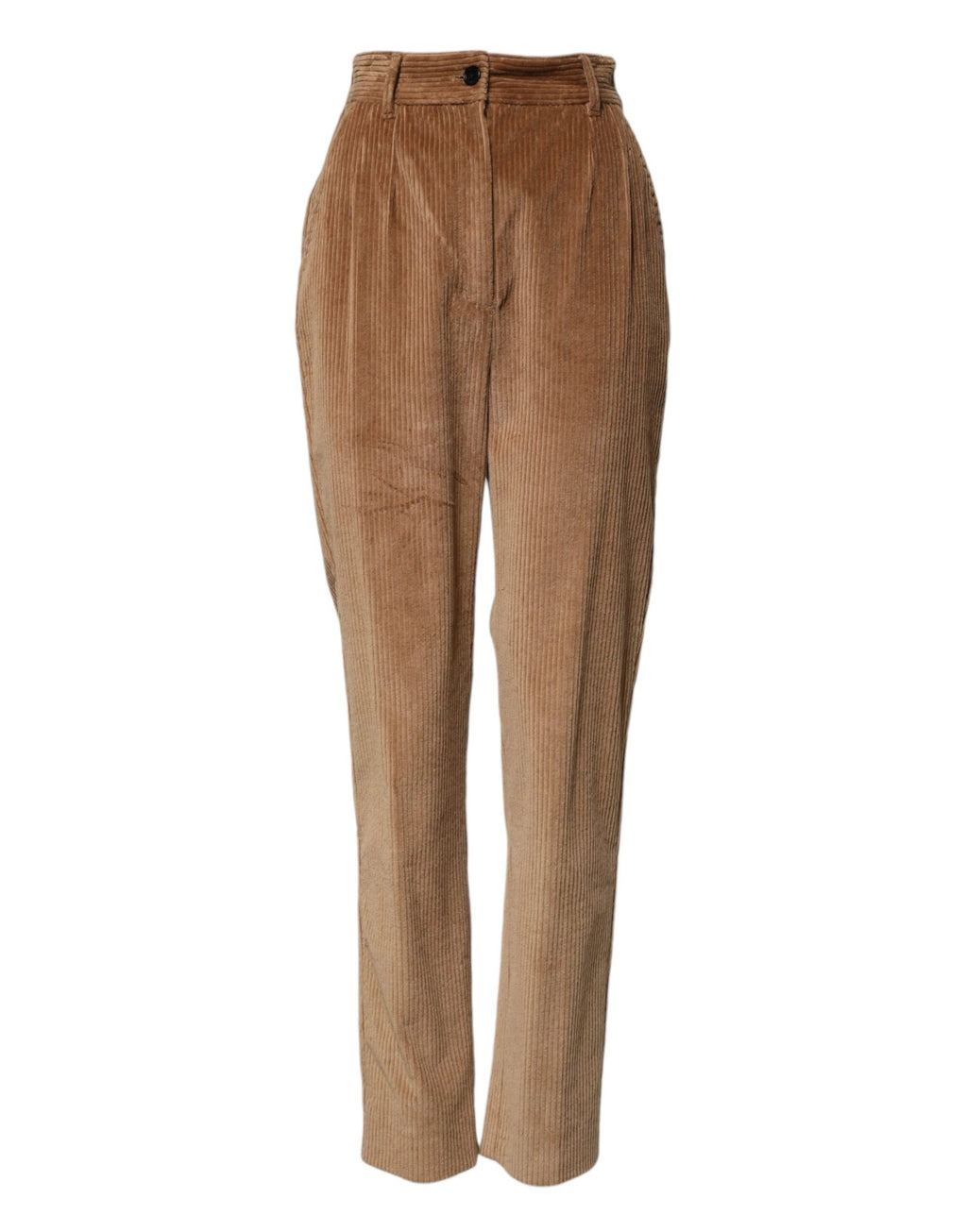 Dolce & Gabbana Brown Cotton Corduroy Tapered Pants by Dolce & Gabbana