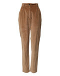 Dolce & Gabbana Brown Cotton Corduroy Tapered Pants by Dolce & Gabbana