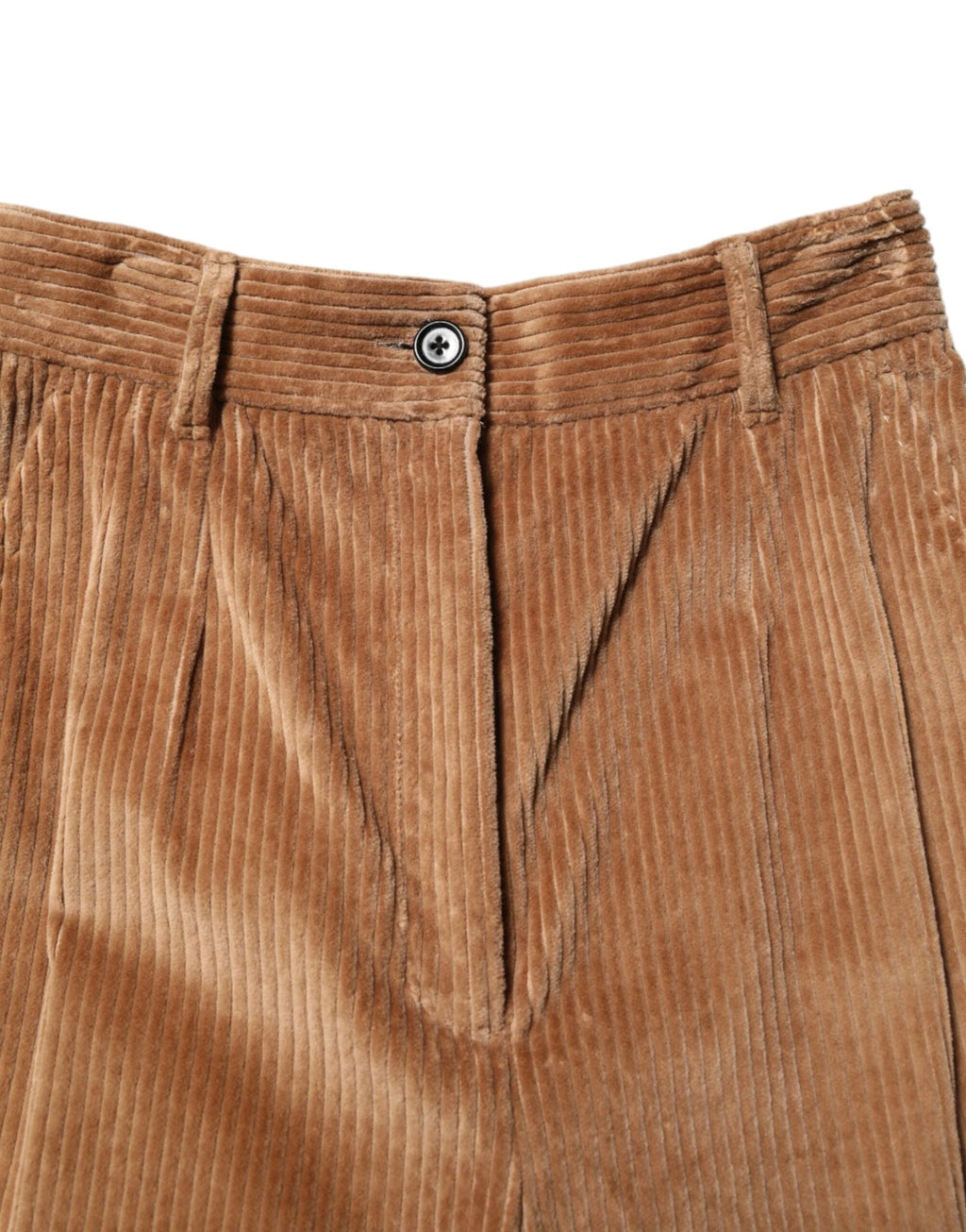Dolce & Gabbana Brown Cotton Corduroy Tapered Pants by Dolce & Gabbana