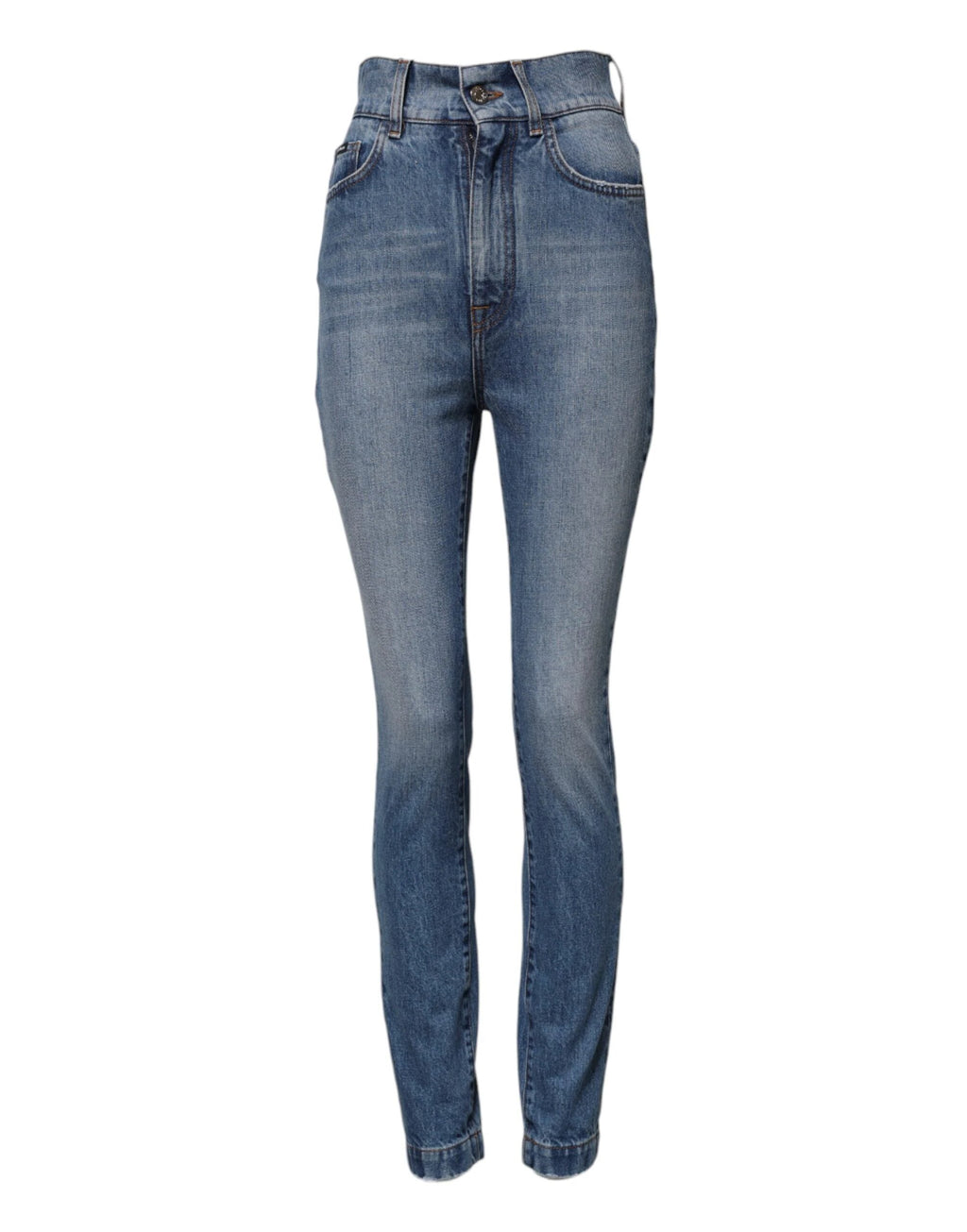 Dolce & Gabbana Blue Washed Skinny High Waist Denim Jeans by Dolce & Gabbana