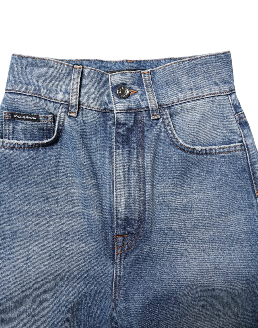 Dolce & Gabbana Blue Washed Skinny High Waist Denim Jeans by Dolce & Gabbana