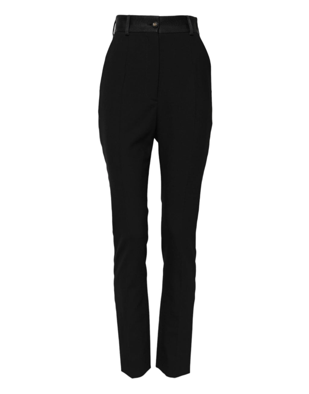 Dolce & Gabbana Black Wool High Waist Skinny Pants by Dolce & Gabbana