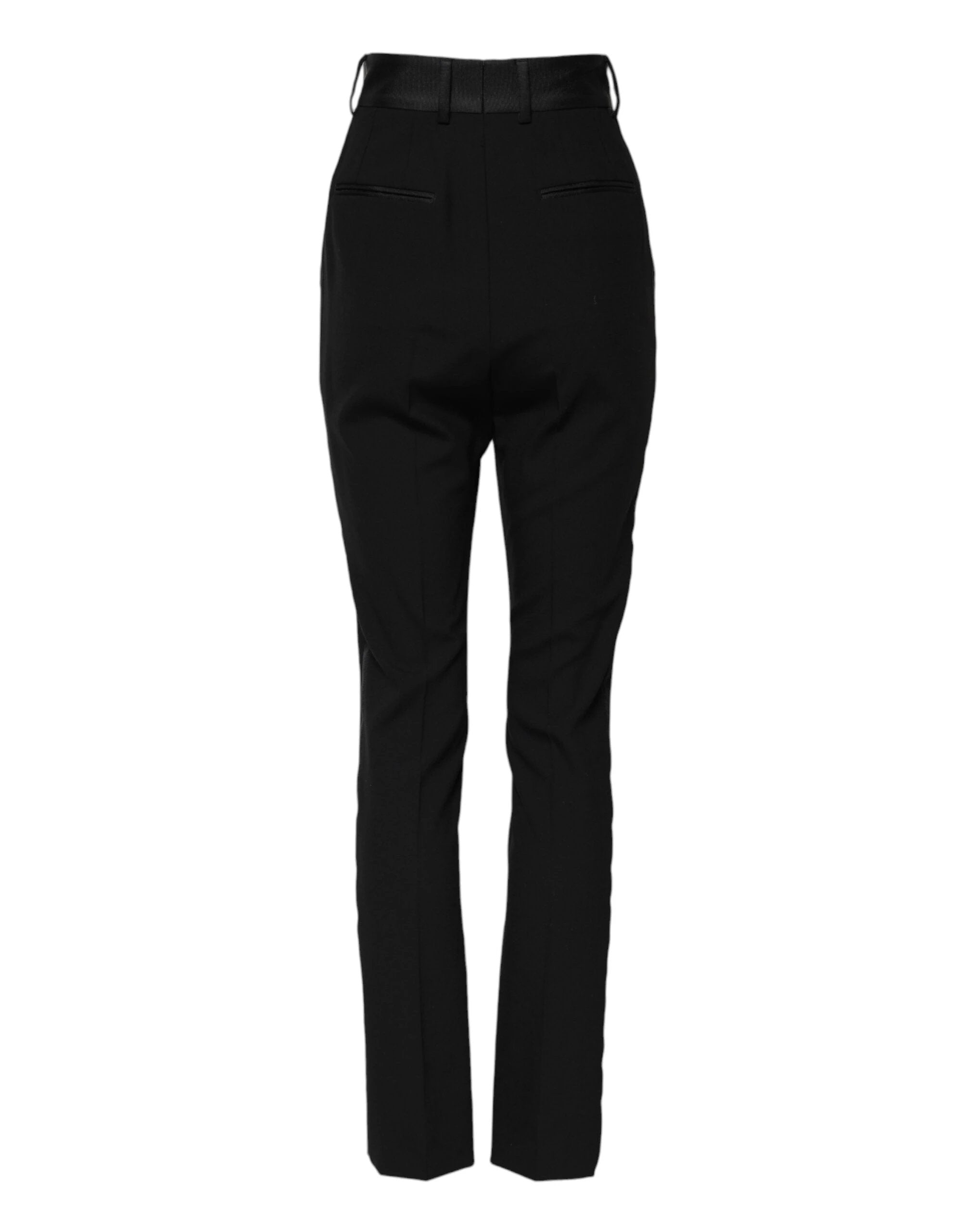 Dolce & Gabbana Black Wool High Waist Skinny Pants by Dolce & Gabbana