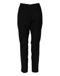 Dolce & Gabbana Black Wool High Waist Tapered Pants by Dolce & Gabbana