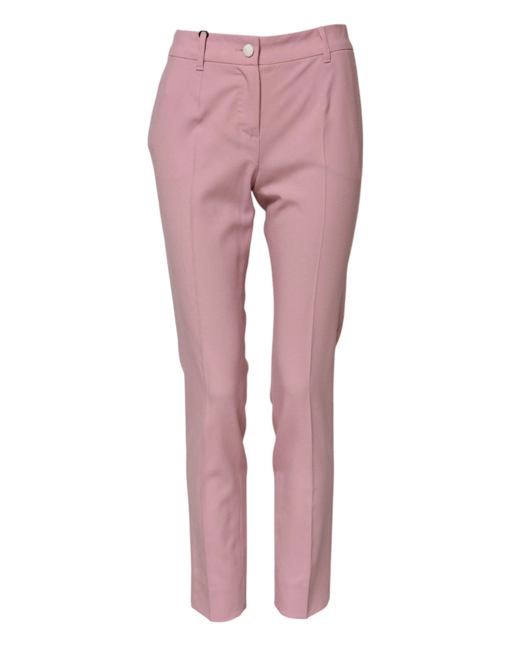 Dolce & Gabbana Pink Wool High Waist Tapered Pants by Dolce & Gabbana