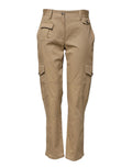 Dolce & Gabbana Beige Mid Waist Cargo Tapered Pants by Dolce & Gabbana