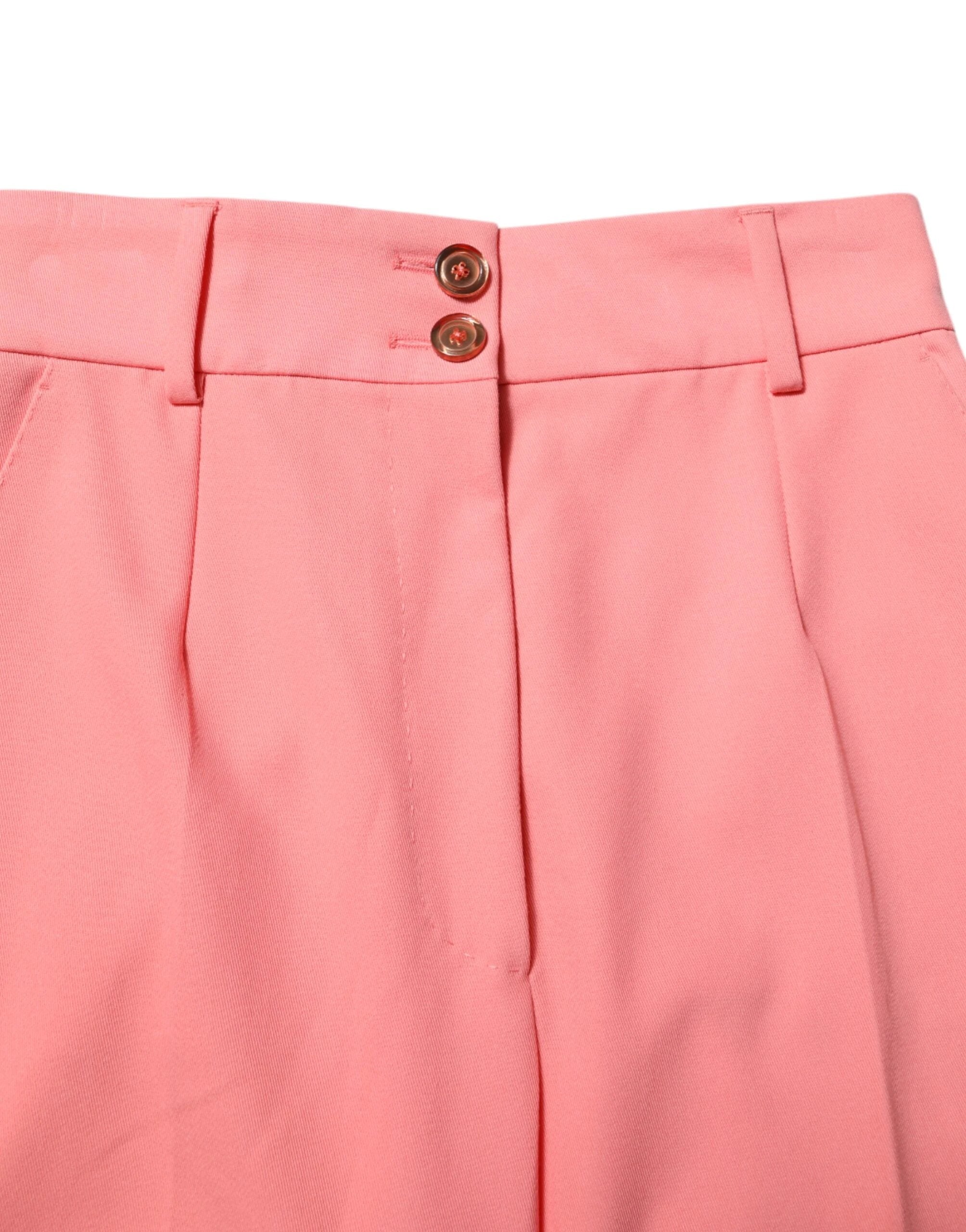 Dolce & Gabbana Pink High Waist Tapered Dress Pants by Dolce & Gabbana