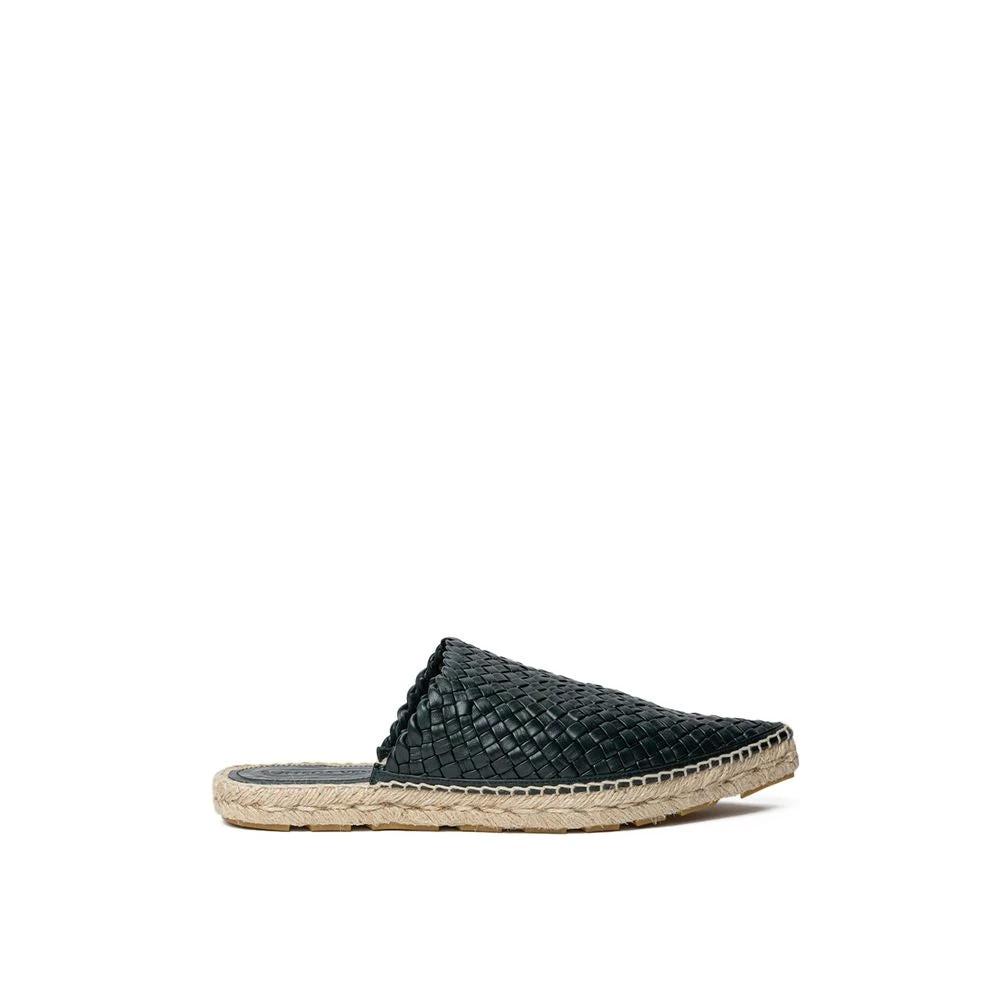 Bottega Veneta Green Leather Espadrilles by Bottega Veneta