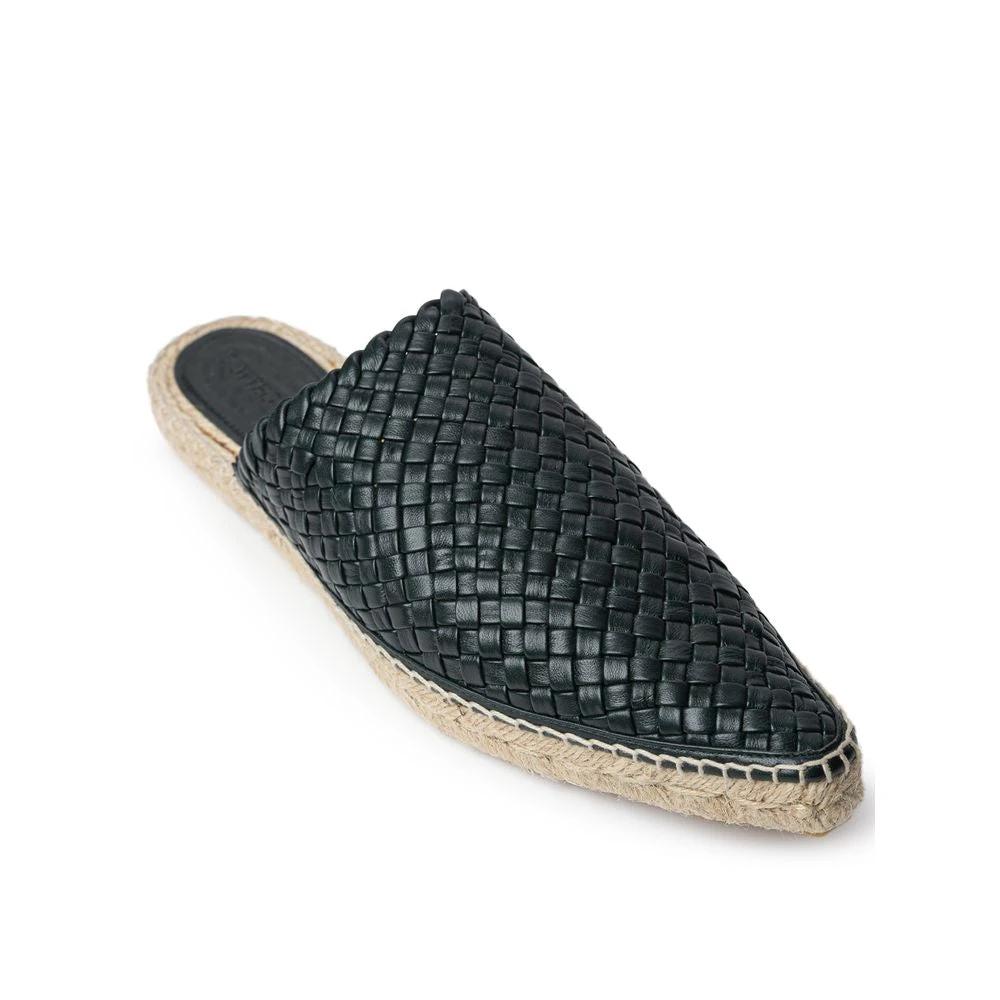 Bottega Veneta Green Leather Espadrilles by Bottega Veneta