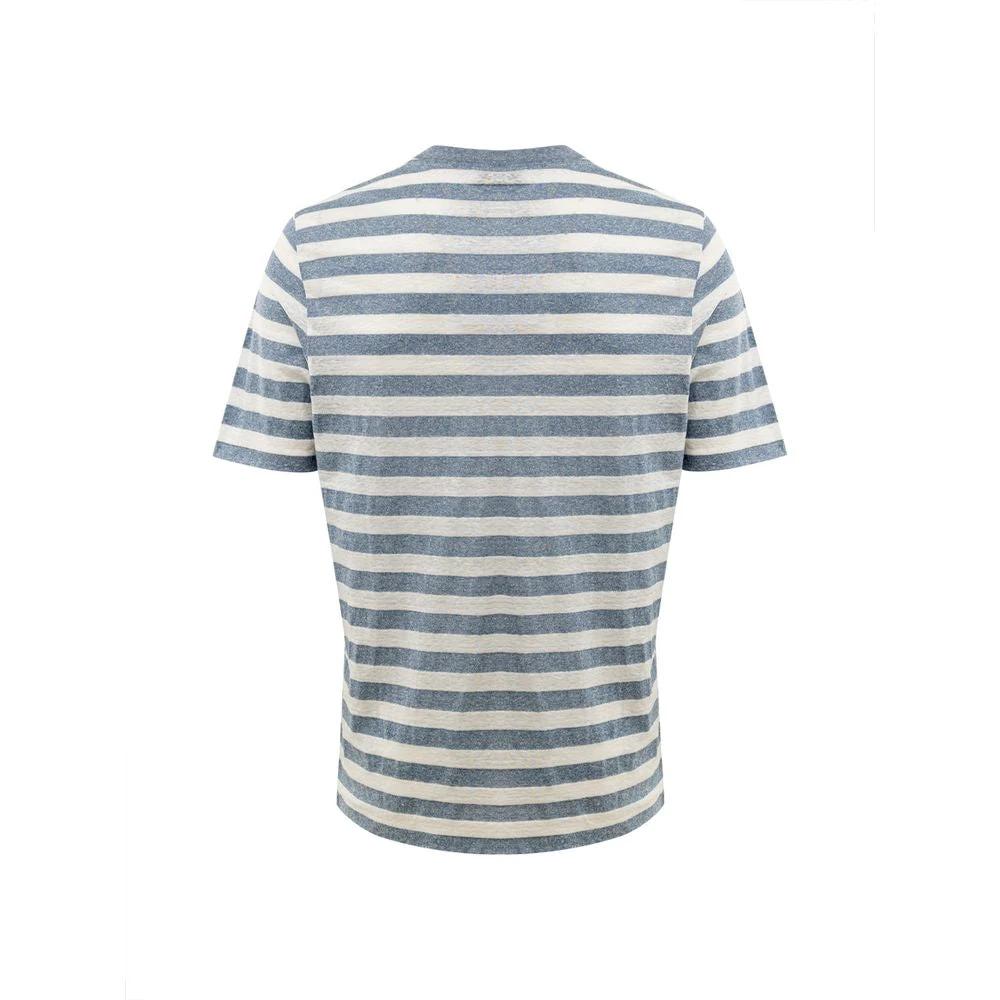 T-shirt Gran Sasso bleu en coton