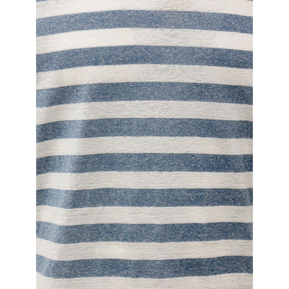 T-shirt Gran Sasso bleu en coton