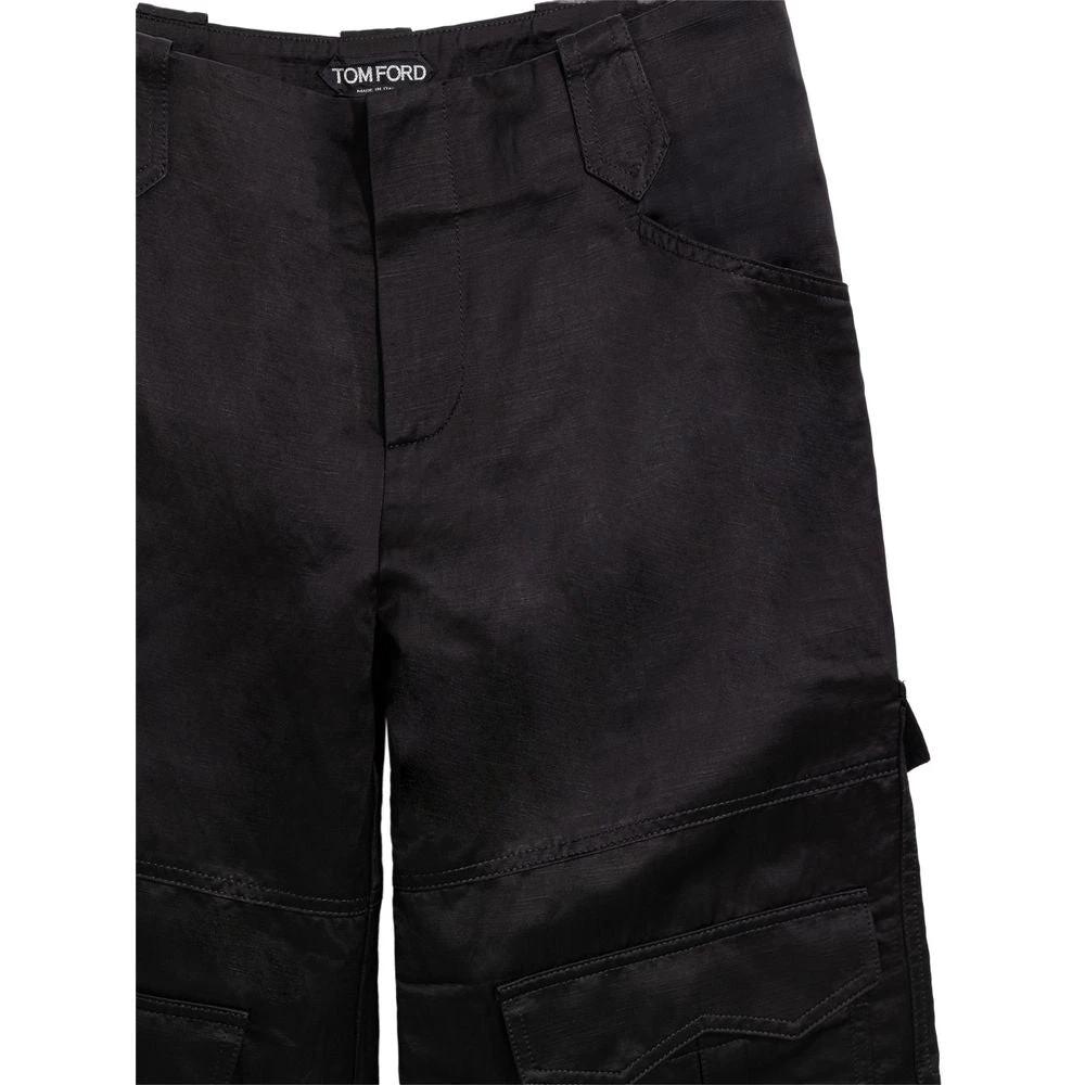 Tom Ford Black Viscose Cargo Pants by Tom Ford