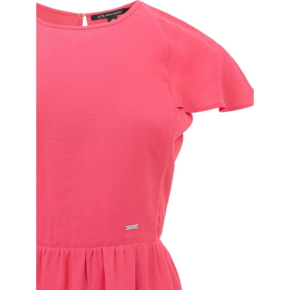 Armani Exchange Fuchsia Viscose Casual Dress by Armani Exchange
