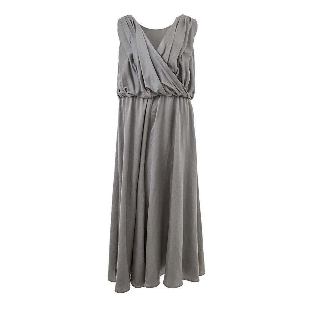 Lardini Gray Silk Casual Dress by Lardini