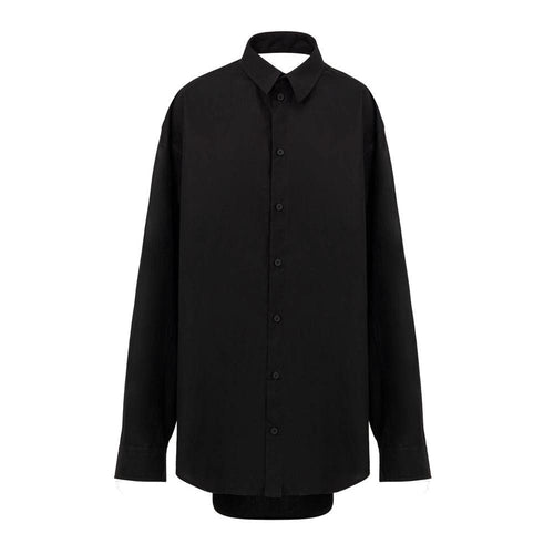 Balenciaga Black Cotton Long Dress by Balenciaga