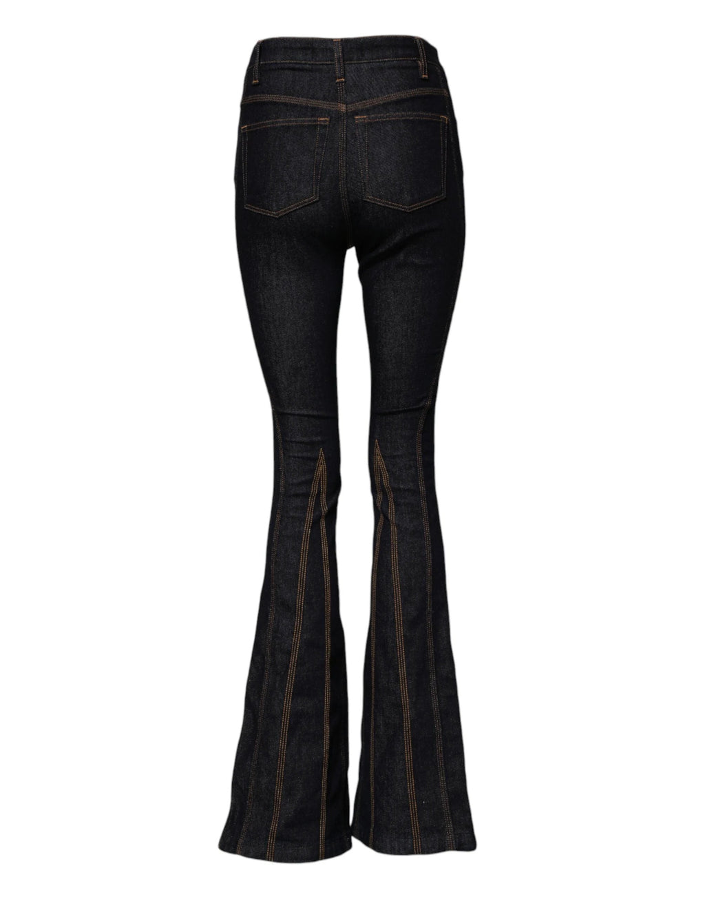 Dolce & Gabbana Black Cotton Mid Waist Bootcut Denim Jeans by Dolce & Gabbana
