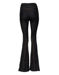 Dolce & Gabbana Black Cotton Mid Waist Bootcut Denim Jeans by Dolce & Gabbana