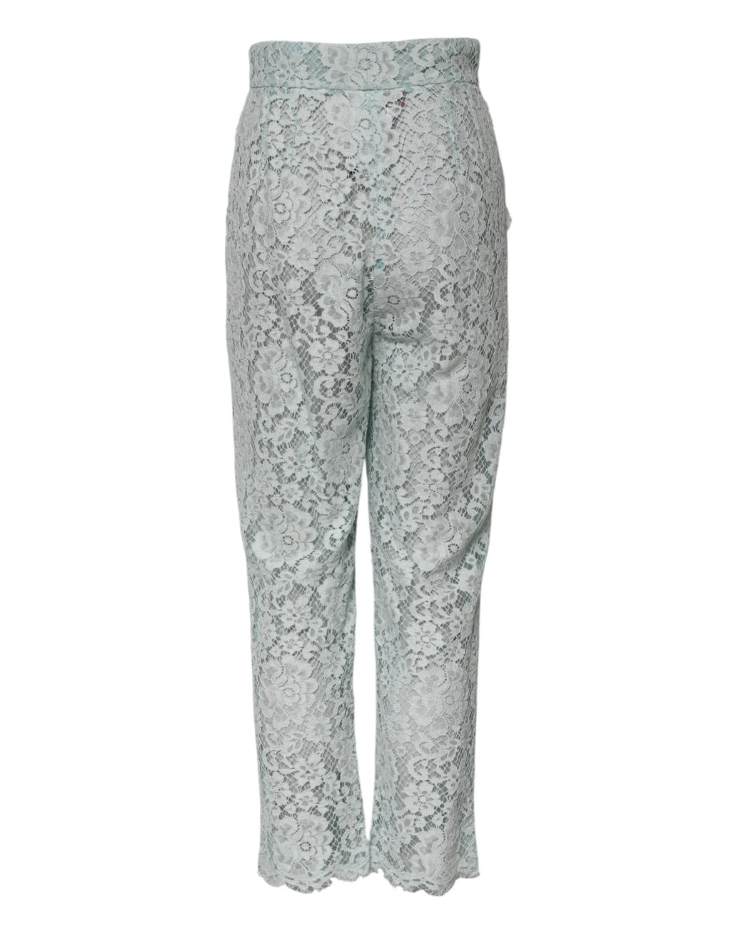 Dolce & Gabbana Mint Green Cotton Floral Lace Trousers Pants by Dolce & Gabbana