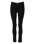 Dolce & Gabbana Black Cotton Logo Skinny MidWaist Denim Jeans by Dolce & Gabbana