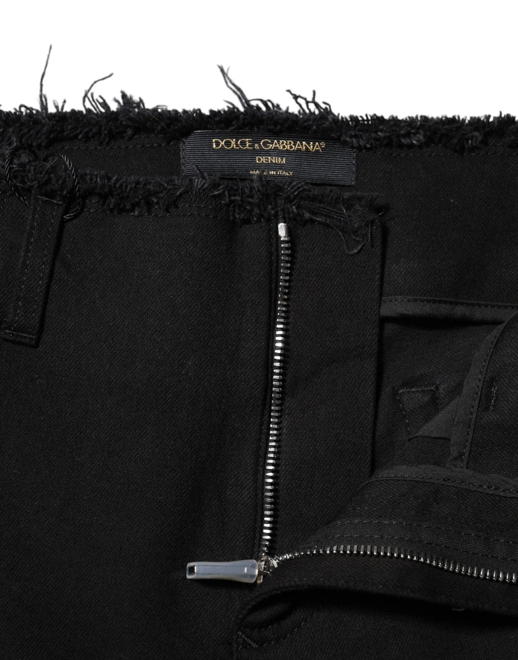 Dolce & Gabbana Black Cotton Mid Waist Flared Denim Jeans by Dolce & Gabbana
