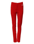 Dolce & Gabbana Red Mid Waist Slim Fit Pants by Dolce & Gabbana