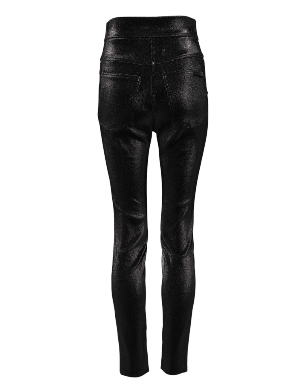 Dolce & Gabbana Black Cotton Stretch Lurex Thread Skinny Pants by Dolce & Gabbana