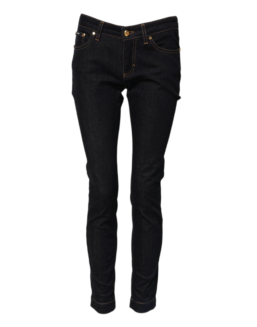 Dolce & Gabbana Blue Cotton PRETTY LowWaist Skinny Denim Jeans by Dolce & Gabbana