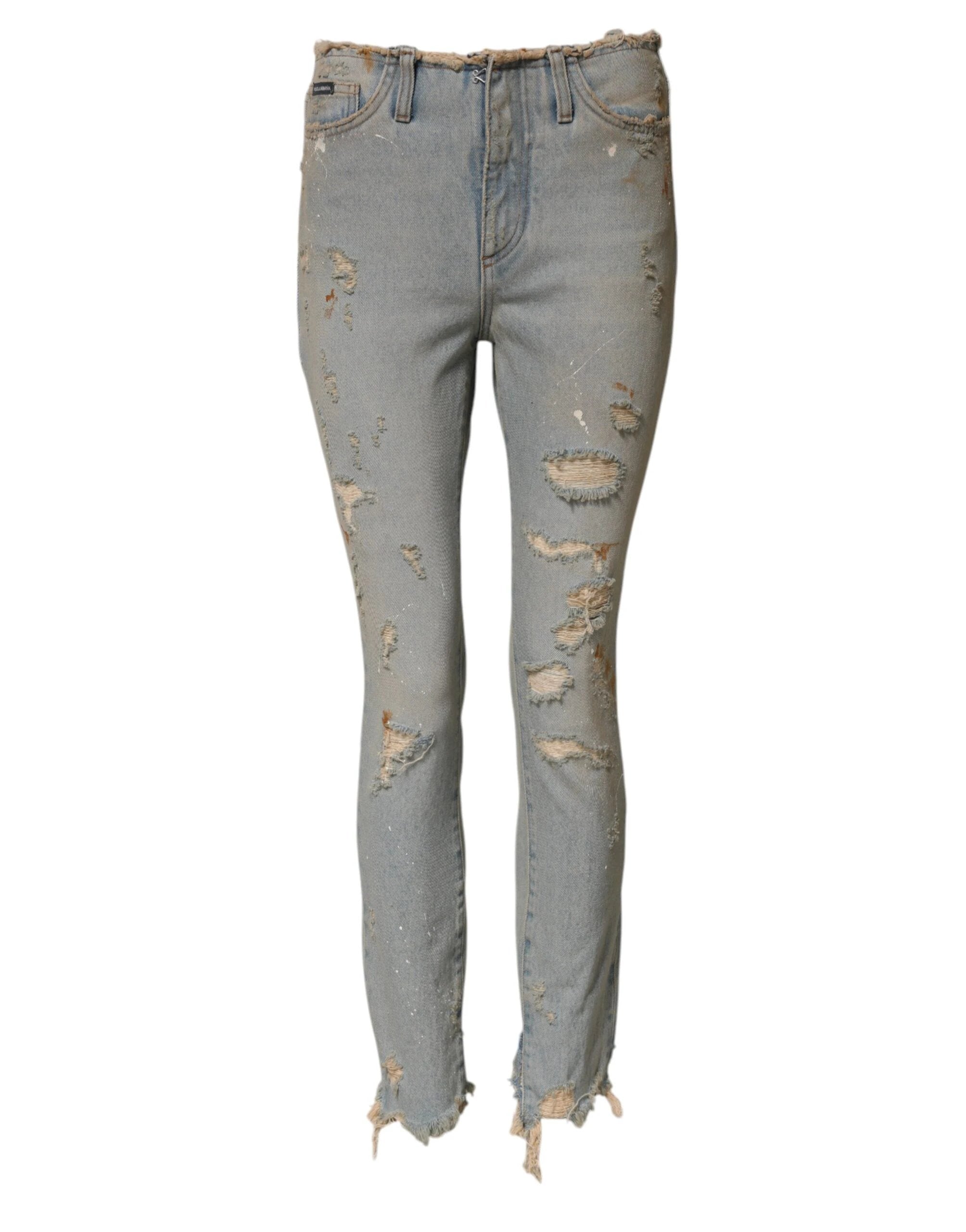 Dolce & Gabbana Light Blue High Waist Skinny Denim Jeans by Dolce & Gabbana