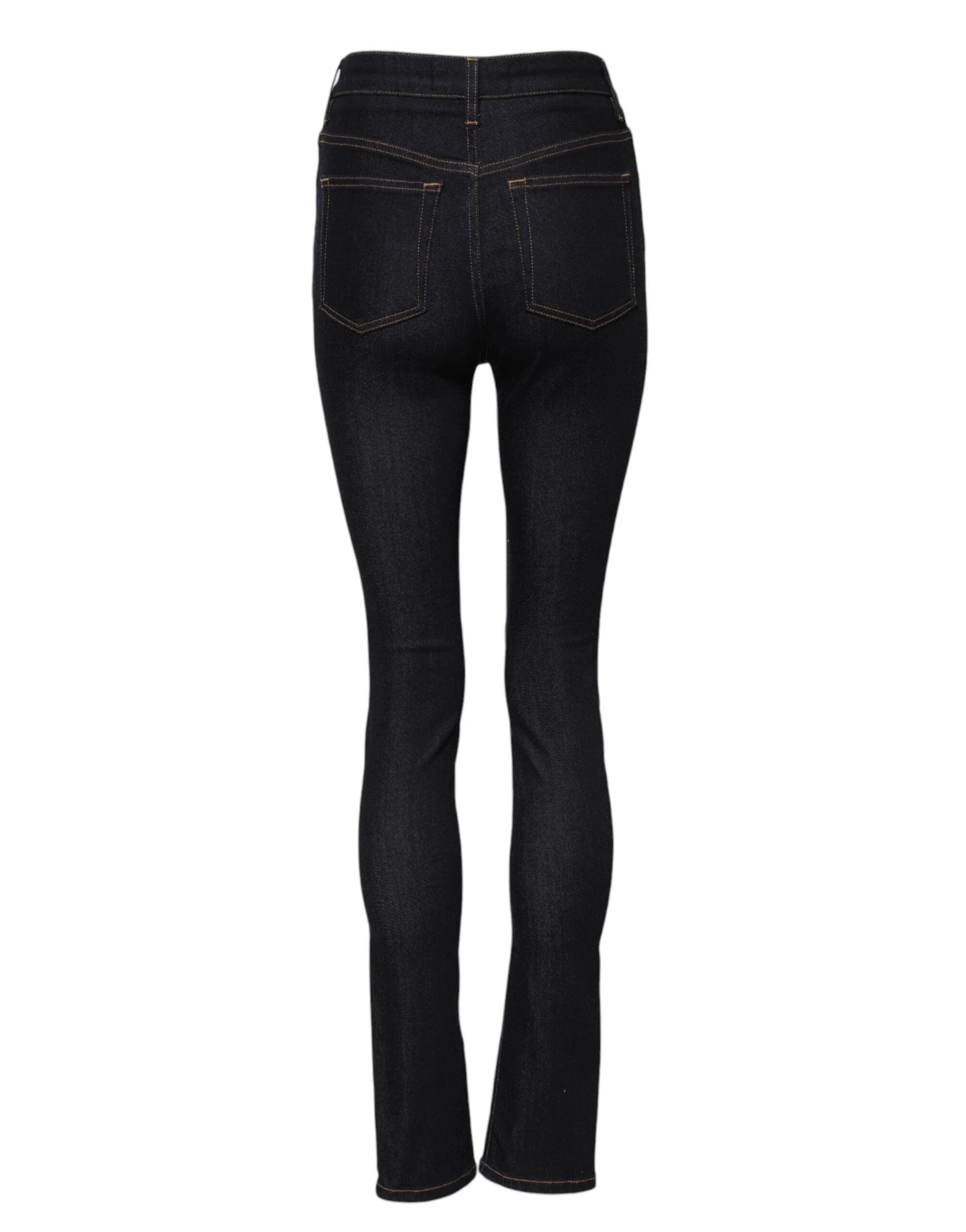 Dolce & Gabbana Blue Cotton High Waist Skinny Denim Jeans by Dolce & Gabbana