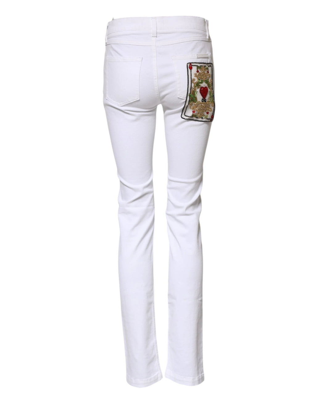 Dolce & Gabbana White GRACE Mid Waisted Skinny Denim Jeans by Dolce & Gabbana