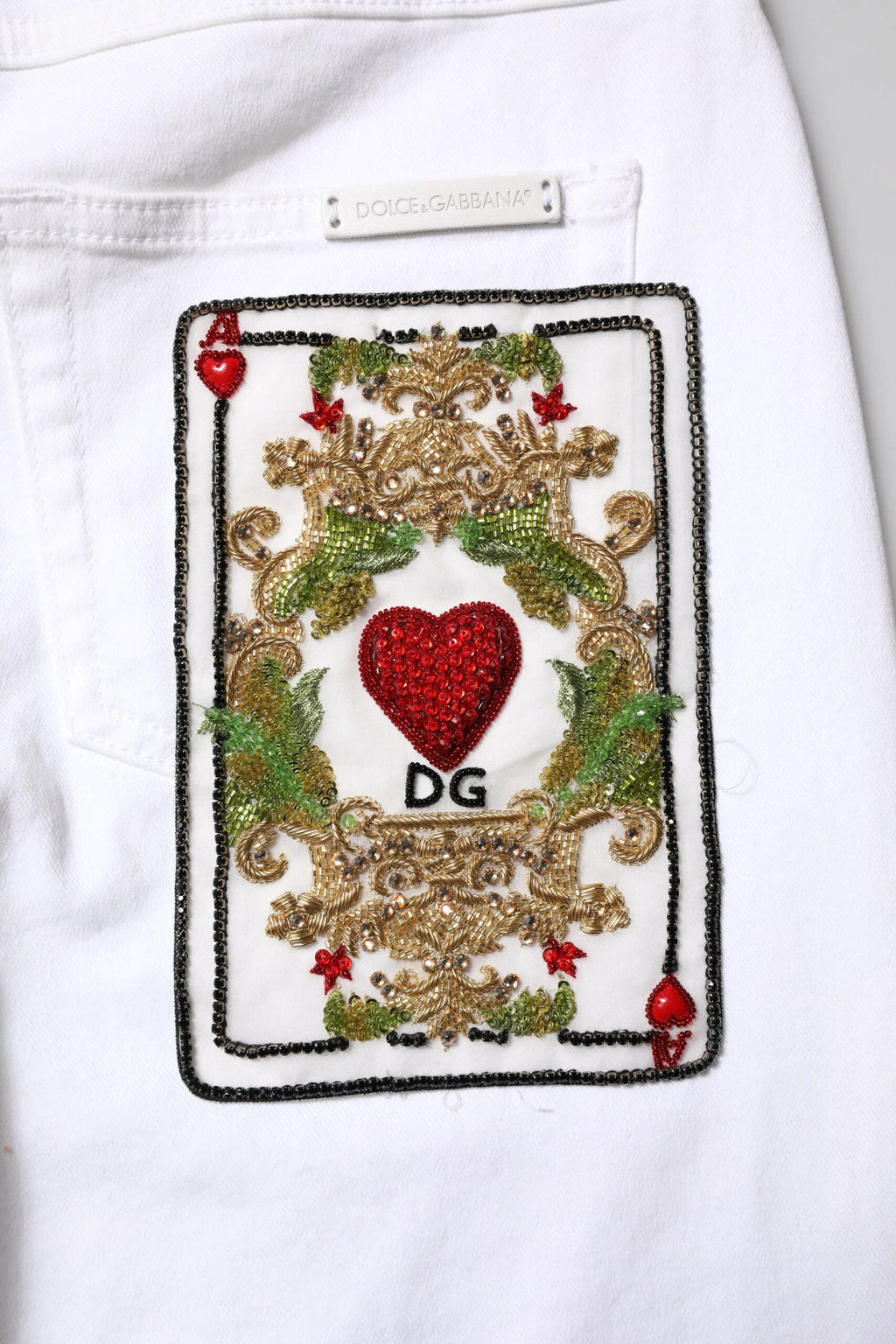 Dolce & Gabbana White GRACE Mid Waisted Skinny Denim Jeans by Dolce & Gabbana