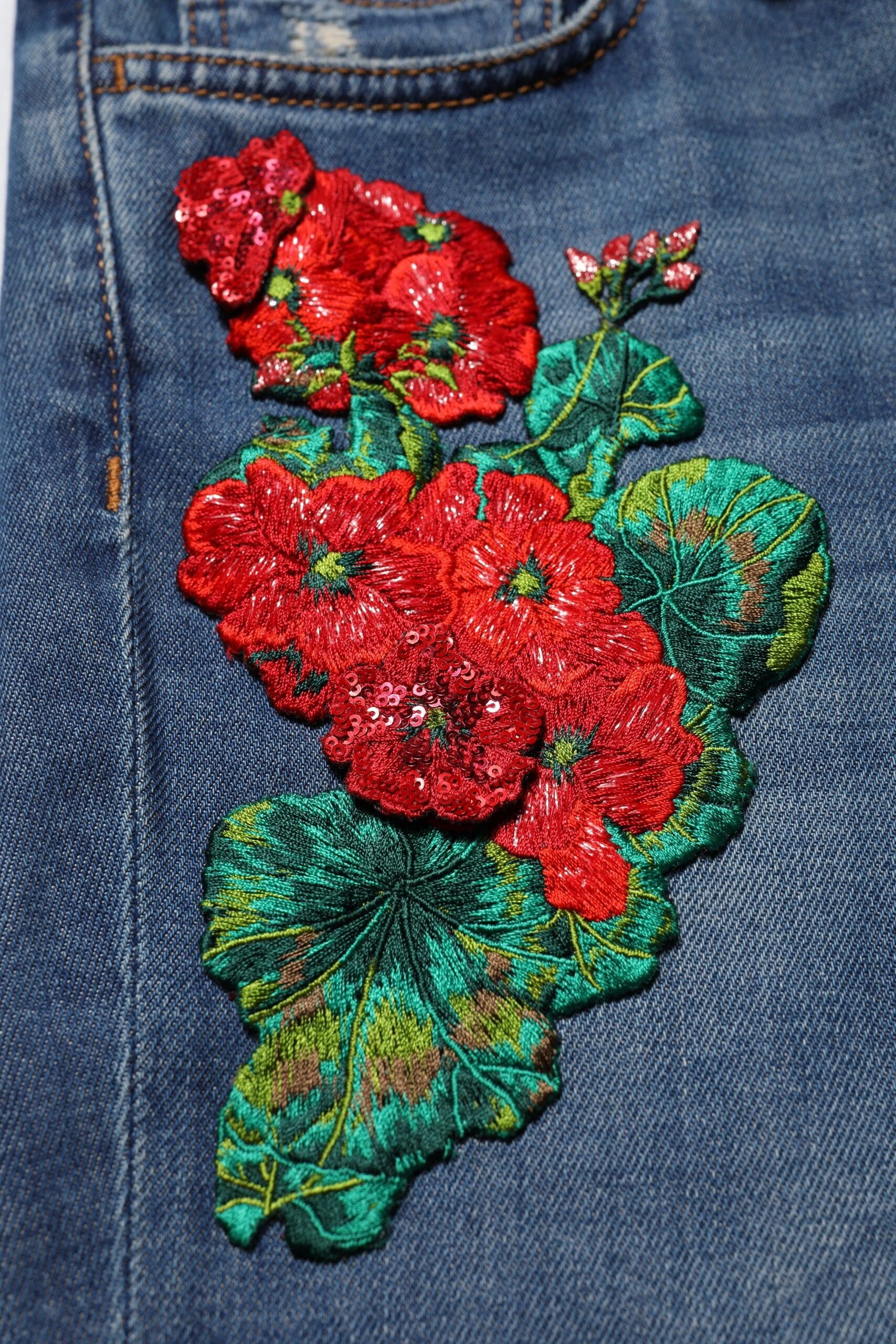 Dolce & Gabbana Blue Cotton Low Waist Skinny Denim Jeans by Dolce & Gabbana