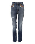 Dolce & Gabbana Blue Rhinestone Embellished Denim Jeans by Dolce & Gabbana