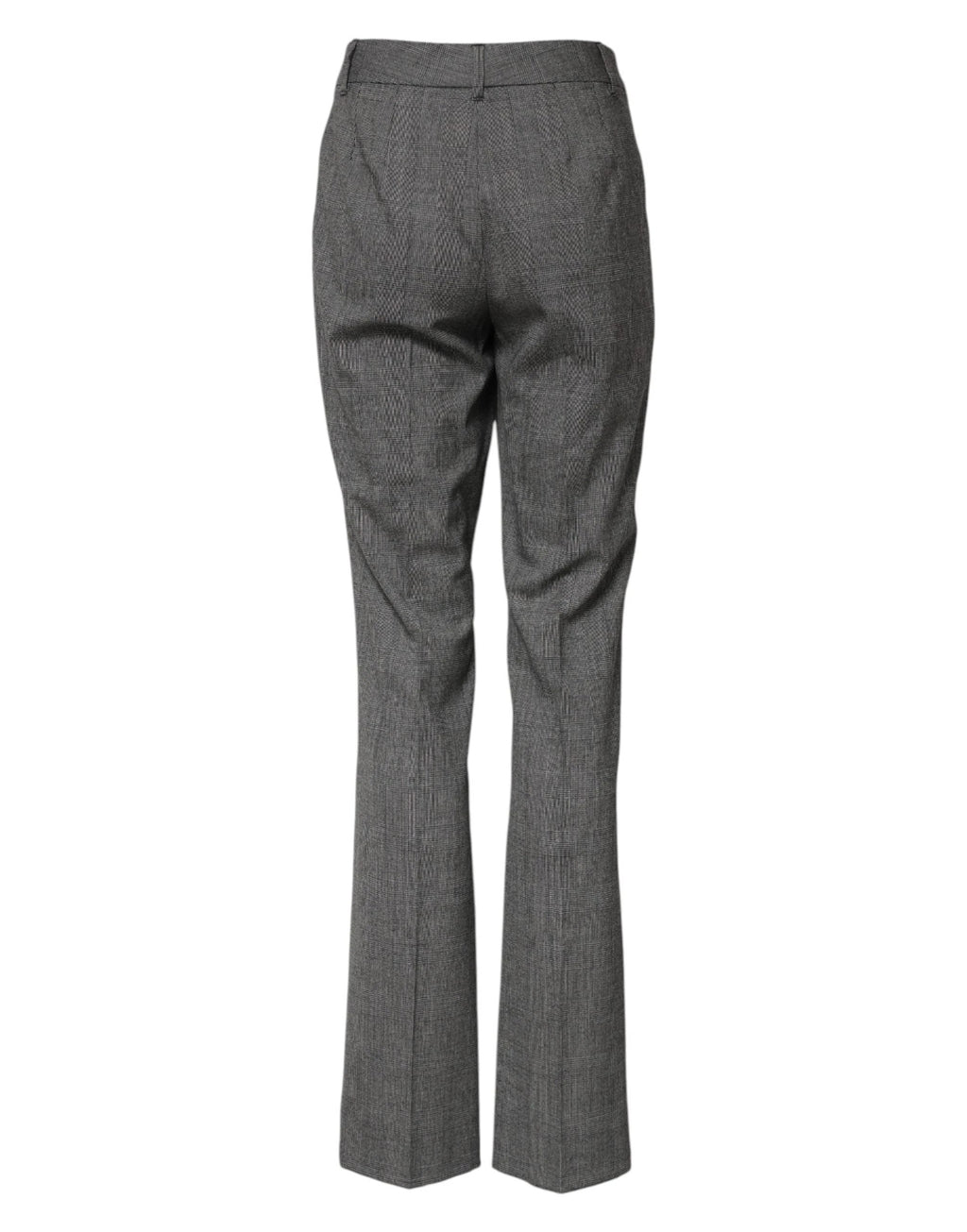 Dolce & Gabbana Gray Checkered High Waist Flared Pants by Dolce & Gabbana
