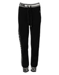 Dolce & Gabbana Black Cotton Jogger Logo Waist Pants by Dolce & Gabbana
