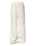 Dolce & Gabbana White Viscose Wide Leg Pull On Pants by Dolce & Gabbana