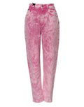 Dolce & Gabbana Pink Tie Dye High Waist Tapered Denim Jeans by Dolce & Gabbana