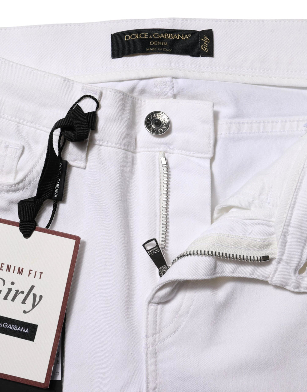 Dolce & Gabbana White Floral Embroidery GIRLY Denim Jeans by Dolce & Gabbana